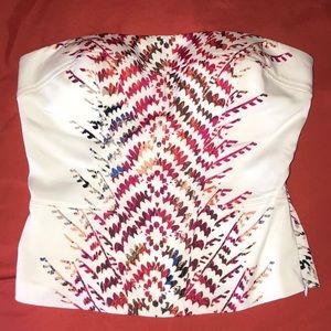 Bebe strapless halter top xs